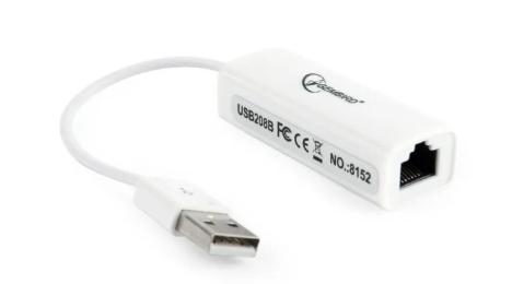 Перехідник Gembird NIC-U2-02 USB (тато) - RJ45 (мама) White
