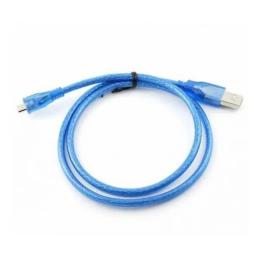 Дата-кабель Gresso GR0.5AMMICROBMNF 0.5m USB(тато) - microUSB(тато) Blue