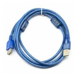 Дата-кабель Gresso GR1.5AMAF2FT 1.5m USB(тато) - USB(тато) Blue