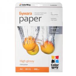 Фотопапір ColorWay PG200-20 White А4, 20л, глянцевий, 200г/м2