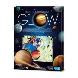 Набір наклейок 4M 00-05631 White Планети і 100 зірок блискучі