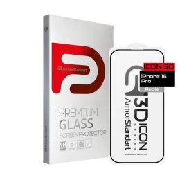 Захисне скло ArmorStandart Icon 3D для Apple iPhone 16 Pro Black (ARM78028)