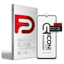 Захисне скло ArmorStandart Icon для Xiaomi Redmi 13C 4G/Poco C65 Black (ARM73152)