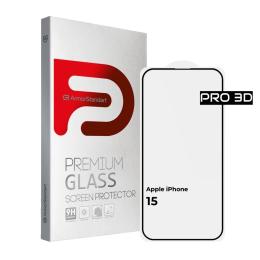 Захисне скло ArmorStandart Pro 3D для Apple iPhone 15 Black (ARM68217)