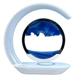 Нічник Infinity D25 White Blue + бездротовий зарядний пристрій