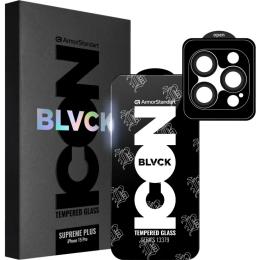 Захисне скло ArmorStandart Supreme Plus Black Icon для Apple iPhone 15 Pro Black (ARM71139)