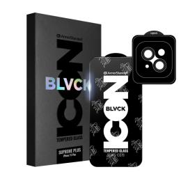 Захисне скло ArmorStandart Supreme Plus Black Icon для Apple iPhone 15 Plus Black (ARM71138)