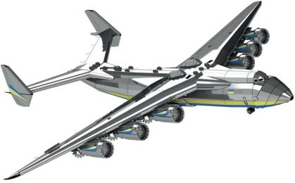 Колекційна фігурка Metal Time Ukrainian Dream Official Edition механічний літак Мрія АН-225 офіційне видання зібрана модель (MT001/READY)