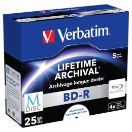 Диск Verbatim M-Disc BD-R 25GB 4X INKJET PRINTABLE (JC-5 шт) (43823)