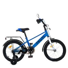 Велосипед дитячий Prof1 MB 16022-1, 16 дюймів, синьо-білий