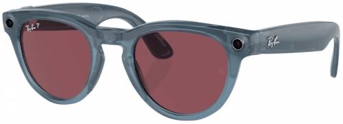 Смартокуляри Ray-Ban Meta Headliner Shiny Jeans Frame/Dusty Red Lenses