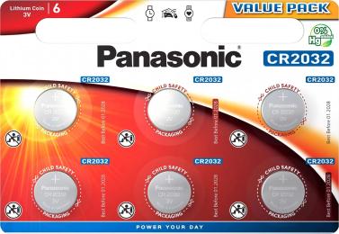 Батарейки CR2032 Panasonic Lithium (3v) 6шт (Відновлений)