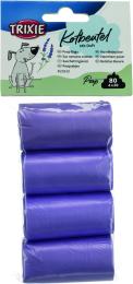 Пакети для фекалій Trixie для собак з ароматом лаванди 4 шт по 20 пакетів фіолетові