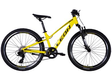 Велосипед Leon AL 24 JUNIOR AM Vbr CS рама-12 2025 Black Yellow (OPS-LN-24-113)