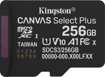 Карта памяті Kingston Canvas Select Plus (SDCS3/256GBSP) 256GB microSDXC C10 UHS-I A1 V10