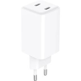 Адаптер живлення для телефона Sandberg 2xUSB 65W (2xUSB-C) Gan III (441-56) White