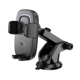 Тримач в авто Hoco HW32 Crown push-type wireless charging car holder (center console) Black Metal Gray