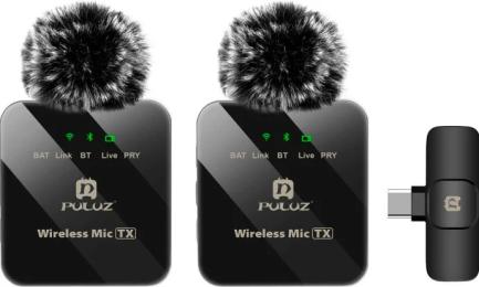 Мікрофонна радіосистема Puluz PU648B Black Type-C