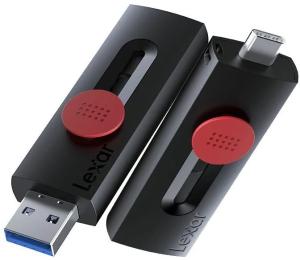 Флеш память Lexar JumpDrive Dual Drive D300 128GB Black USB3.2 (LJDD300128G-BNBNG)