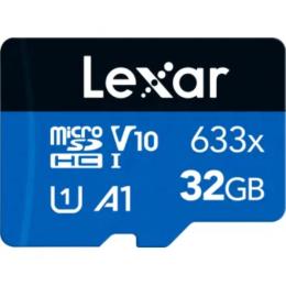 Карта памяті Lexar 32GB microSDHC High-Performance 633X UHS-I V10 A1 (LMS0633032G-BNNNG)