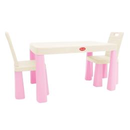 Дитячий пластиковий стіл і 2 стільці Doloni 04680/12 Pink Beige