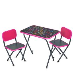 Дитячий столик Bambi Alphabet Raspberry