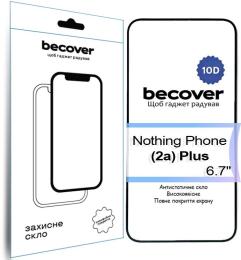 Захисне скло BeCover 10D для Nothing Phone (2a) Plus Black (713576)