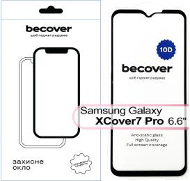 Захисне скло BeCover Glass для Samsung Galaxy XCover7 Pro SM-G766B Black (713554)