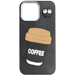 Чохол-накладка EpiK TPU Leather Toys для Apple iPhone 16 Pro (6.3) Black Coffee