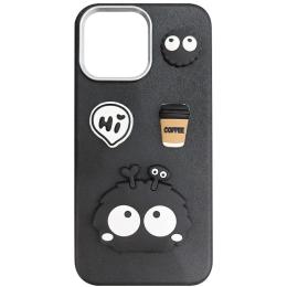 Чохол-накладка EpiK TPU Leather Toys для Apple iPhone 16 Pro (6.3) Black Monster