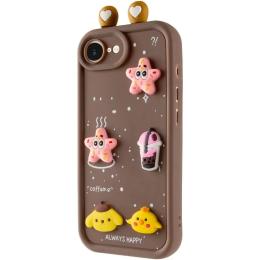 Чохол-накладка EpiK TPU Toys Case with Ears для Apple iPhone 16e (6.1) Brown
