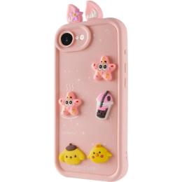 Чохол-накладка EpiK TPU Toys Case with Ears для Apple iPhone 16e (6.1) Light Pink