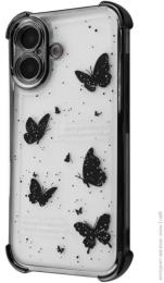 Чохол-накладка WAVE Winkie для iPhone 16 black/butterfly