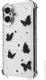 Чохол-накладка WAVE Winkie для iPhone 16 silver/butterfly