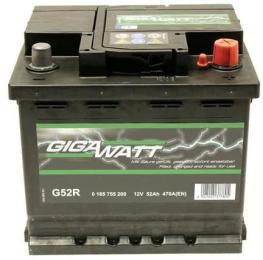 Автомобільний акумулятор Gigawatt 6CT-52 АзЕ (0185755200)