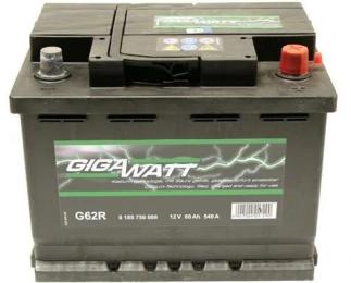 Автомобільний акумулятор Gigawatt 6CT-60 АзЕ (0185756008)