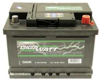 Автомобільний акумулятор Gigawatt 6CT-60 АзЕ (0185756009)
