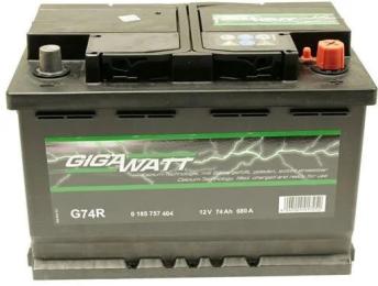 Автомобільний акумулятор Gigawatt 6CT-74 АзЕ (0185757404)