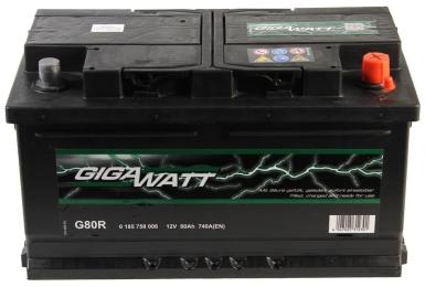Автомобільний акумулятор Gigawatt 6CT-80 Аз (0185758006)