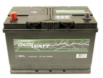Автомобільний акумулятор Gigawatt 6CT-91 Аз Asia (0185759101)