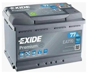Автомобільний акумулятор Exide PREMIUM 77A (EA770)