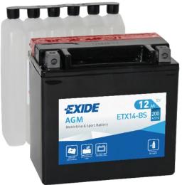 Акумулятор для мотоцикла Exide AGM 12Ah (ETX14-BS)