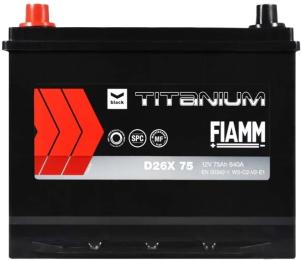 Автомобільний акумулятор FIAMM 6СТ-75 Аз TITANIUM ASIA (7905189) Black