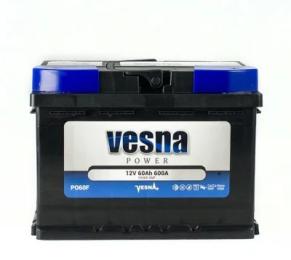 Автомобільний акумулятор Vesna 6СТ-60 АзЕ Power Euro (415262)