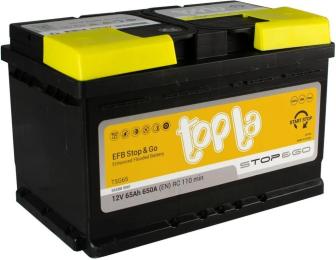 Автомобільний акумулятор Topla EFB 6СТ-65 АзЕ (112065)