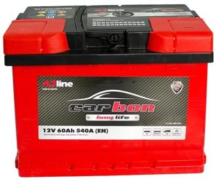 Автомобільний акумулятор Carbon 6СТ-60 Аз (CRB60-01)