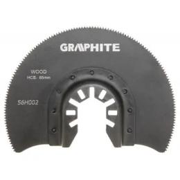 Насадка для багатофункціонального інструменту GRAPHITE 56H002 Black півколо HM HCS по дереву