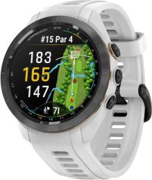 Смарт-годинник Garmin Approach S70 42mm B. Ceramic Bezel w. Powder Gray S. Band (010-02746-01/11)