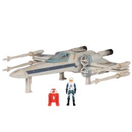 Колекційна фігурка Jazwares Star Wars Medium Vehicle SWJ0025 X-Wing (Blue 1) + Antoc Merric &amp; R2-R9 12.5см
