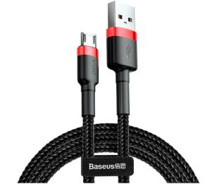 Дата-кабель Baseus Cafule CAMKLF-C91 USB (тато) - microUSB (тато) 2m Black Red 1.5A